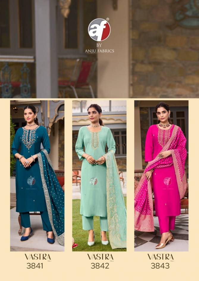 Vastra Vol 3 By Anju Roman Silk Designer Readymade Suits Wholesale Shop In Surat
